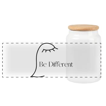 Être différent des autres - Boîte à biscuits avec couvercle en bois - blanc - Devant