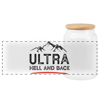 Ultra – Hell and Back - Panoramic Cookie Jar with Wooden Lid - white - Front