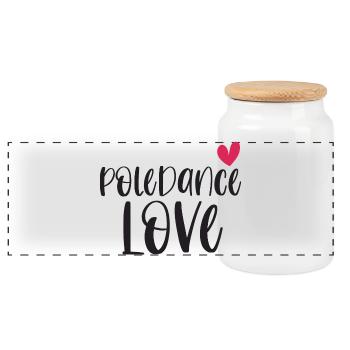Pole Dance Tänzerin Poledancing Love Geschenk - Panorama Keksdose mit Holzdeckel - Weiß - Vorne