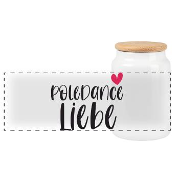 Pole Dance Tänzerin Poledancing Liebe Geschenk - Panorama Keksdose mit Holzdeckel - Weiß - Vorne