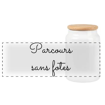 Parcours sans fotes - Boîte à biscuits avec couvercle en bois - blanc - Devant