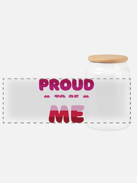 Lesbischer Stolz, ich zu sein - Pride Month - Panorama Keksdose mit Holzdeckel - Weiß
