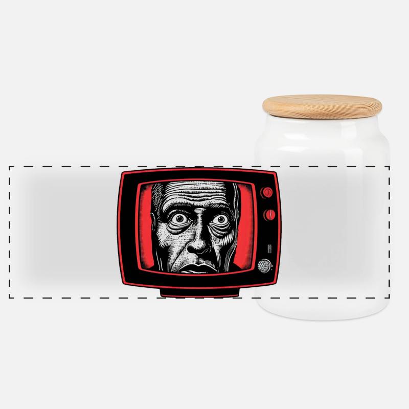 TV 02 - Panorama Keksdose mit Holzdeckel - Weiß