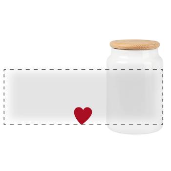 J'aime La Lorraine - Boîte à biscuits avec couvercle en bois - blanc - Devant