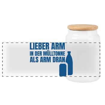 Sarcasme de collectionneur de gages : t-shirt de parole drôle - Boîte à biscuits avec couvercle en bois - blanc - Devant