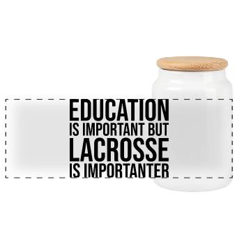 Lacrosse Lacrosse Lacrosse - Boîte à biscuits avec couvercle en bois - blanc - Devant