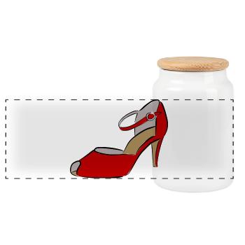 Chaussure Femme Chaussure - Boîte à biscuits avec couvercle en bois - blanc - Devant