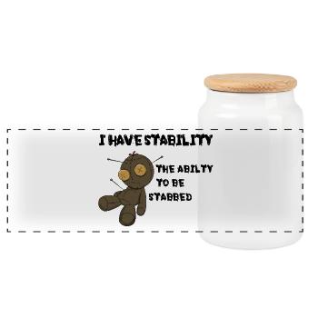 I have stability - Panorama Keksdose mit Holzdeckel - Weiß - Vorne