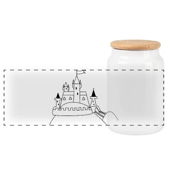 anniversary. Anniversary Decade. humor. funny - Panoramic Cookie Jar with Wooden Lid - white - Front
