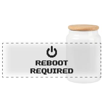 REDÉMARRAGE REQUIS Redémarrage requis - Boîte à biscuits avec couvercle en bois - blanc - Devant