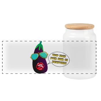 Trop frais pour finir dans Ratatouille - Boîte à biscuits avec couvercle en bois - blanc - Devant