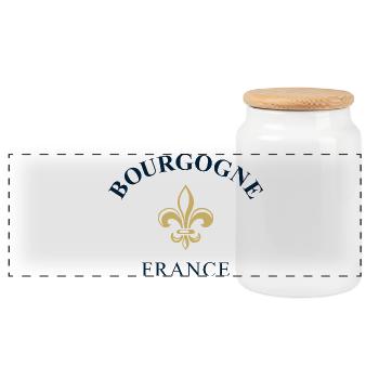 Bourgogne France France - Boîte à biscuits avec couvercle en bois - blanc - Devant