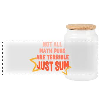 Dicton mathématique amusant Professeur de mathématiques - Boîte à biscuits avec couvercle en bois - blanc - Devant