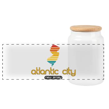 Atlantic City - New Jersey - United States America - Panorama Keksdose mit Holzdeckel - Weiß - Vorne