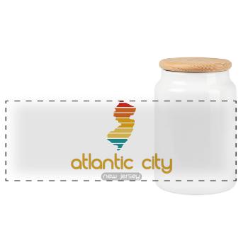 Atlantic City - New Jersey - United States America - Panorama Keksdose mit Holzdeckel - Weiß - Vorne
