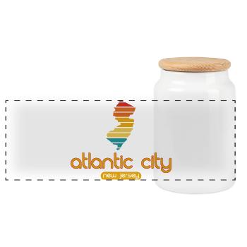 Atlantic City - New Jersey - United States America - Panorama Keksdose mit Holzdeckel - Weiß - Vorne
