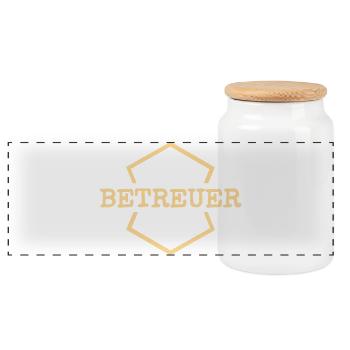 Superviseur de travail - Boîte à biscuits avec couvercle en bois - blanc - Devant