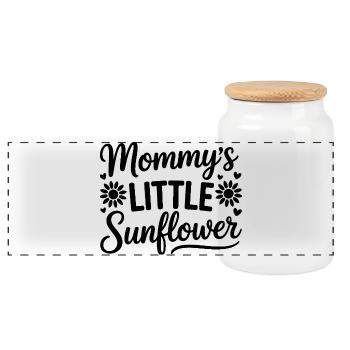 Mommy's Little Sunshine - Panoramic Cookie Jar with Wooden Lid - white - Front