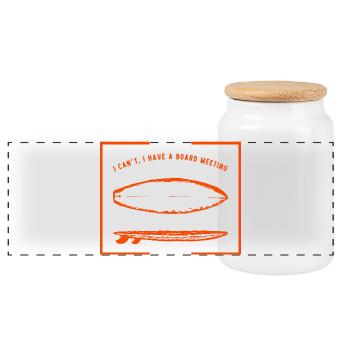 Réunion du conseil de surf - Boîte à biscuits avec couvercle en bois - blanc - Devant
