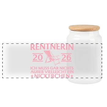Retraité 2026 N’a rien à faire d’autre que faire une sieste - Boîte à biscuits avec couvercle en bois - blanc - Devant