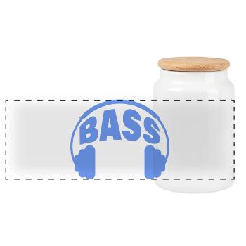 BASS - Panorama Keksdose mit Holzdeckel - Weiß - Vorne