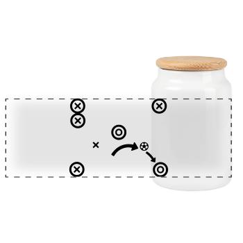 Stratégie des entraîneurs tactiques de football - Boîte à biscuits avec couvercle en bois - blanc - Devant