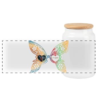 Lunettes de Fée avec la Fée Espiègle - Boîte à biscuits avec couvercle en bois - blanc - Devant