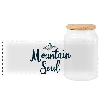 Randonnée nature des montagnes Soul Mountain - Boîte à biscuits avec couvercle en bois - blanc - Devant