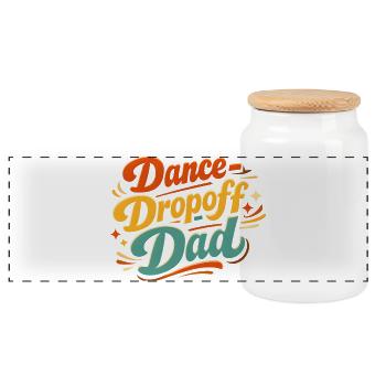 Papa Taxi Danse | Papa danseur, ballet - Boîte à biscuits avec couvercle en bois - blanc - Devant