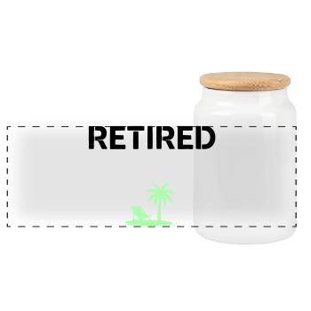 Pension retraite Palm Tree Beach - Boîte à biscuits avec couvercle en bois - blanc - Devant