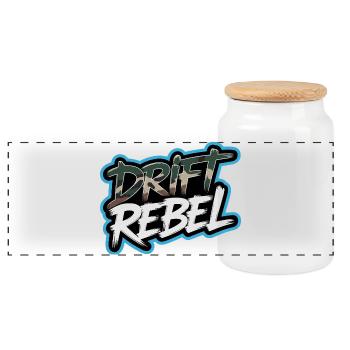 Organisation de réunion de la scène de voitures Drift Rebel - Boîte à biscuits avec couvercle en bois - blanc - Devant