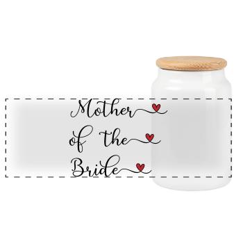 Mère de la mariée - Boîte à biscuits avec couvercle en bois - blanc - Devant