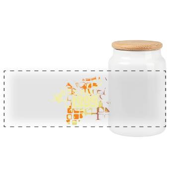 Flower Power 1999 - Boîte à biscuits avec couvercle en bois - blanc - Devant