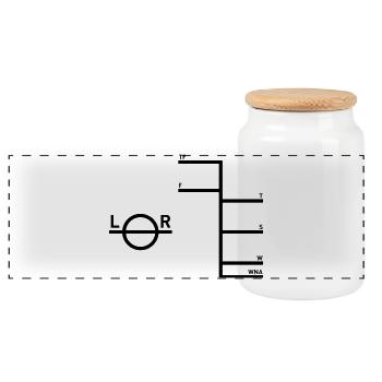 Plimsoll - Seafaring Sailing Ships Captain - Panoramic Cookie Jar with Wooden Lid - white - Front