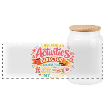 Animateur de Vie : Un Métier Passionnant - Boîte à biscuits avec couvercle en bois - blanc - Devant