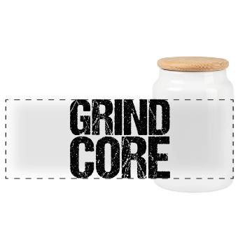 Grindcore - Panoramic Cookie Jar with Wooden Lid - white - Front