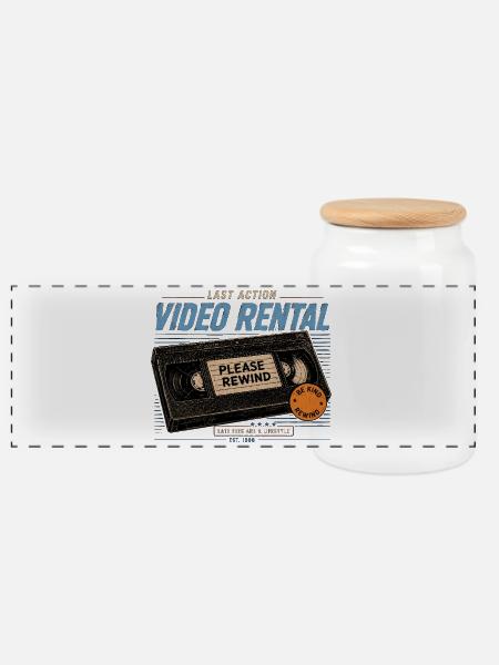 Be_Kind_-_Rewind - Panorama Keksdose mit Holzdeckel - Weiß
