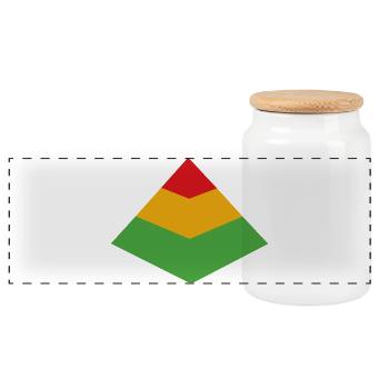 Test Pyramid - Panorama Keksdose mit Holzdeckel - Weiß - Vorne