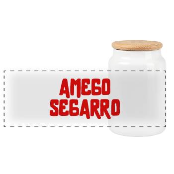 AMEGO SEGARRO - Panorama Keksdose mit Holzdeckel - Weiß - Vorne