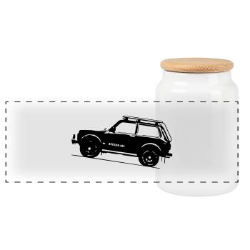 Lada Niva 2121 Russin 4x4 - Panorama Keksdose mit Holzdeckel - Weiß - Vorne