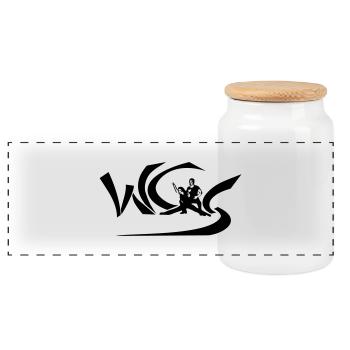West Coast Swing - WCS - Panorama Keksdose mit Holzdeckel - Weiß - Vorne
