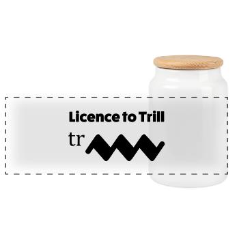 Licence to trill - Panorama Keksdose mit Holzdeckel - Weiß - Vorne