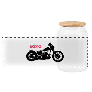 Bobber - Boîte à biscuits avec couvercle en bois - blanc - Devant