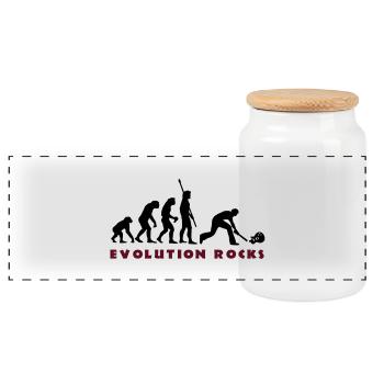 evolution_smash_guitar_01_b_2c - Panoramic Cookie Jar with Wooden Lid - white - Front