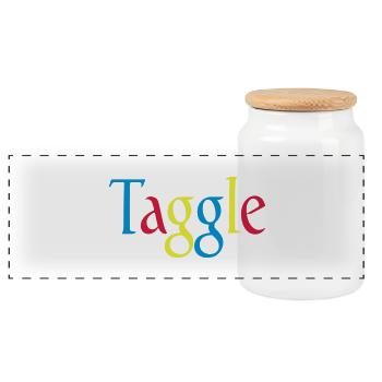 TAGGLE - Boîte à biscuits avec couvercle en bois - blanc - Devant