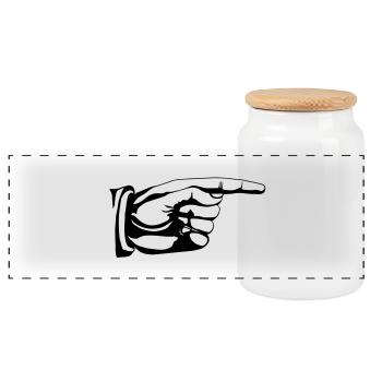Ancien Ce signe de voie pointage de main façonné - Boîte à biscuits avec couvercle en bois - blanc - Devant