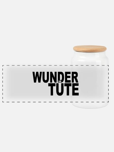 Wundertüte - Panorama Keksdose mit Holzdeckel - Weiß