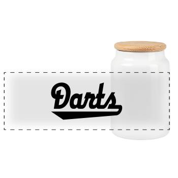 darts - Panorama Keksdose mit Holzdeckel - Weiß - Vorne