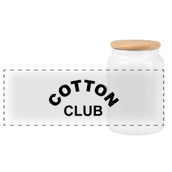 COTTON CLUB - Panorama Keksdose mit Holzdeckel - Weiß - Vorne