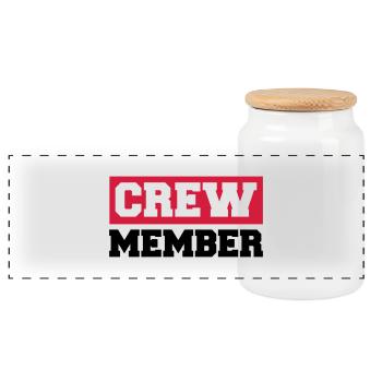 crew_member2 - Boîte à biscuits avec couvercle en bois - blanc - Devant